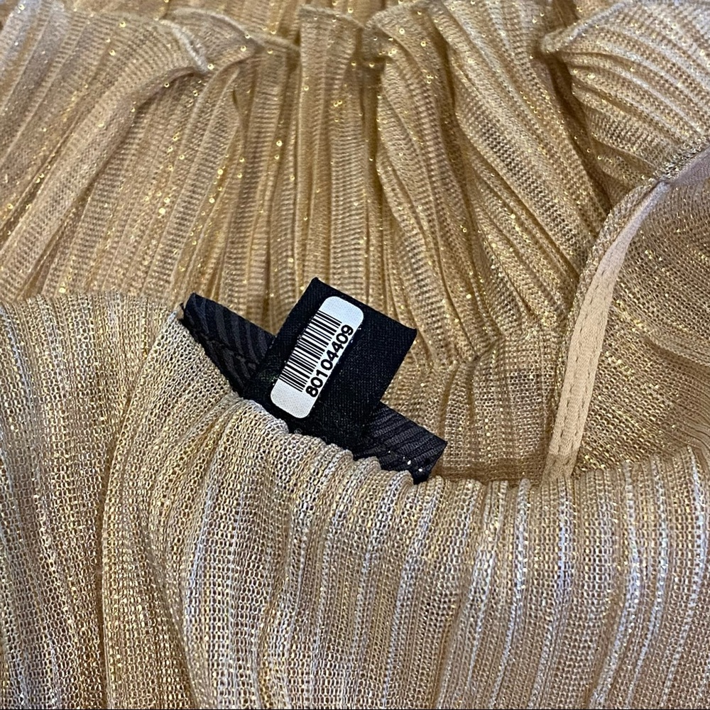 Just Cavalli Gold Ruffle Mini Dress Size 44 - Picture 10 of 17